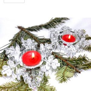 PartyLite Snowflake Tealight Pair